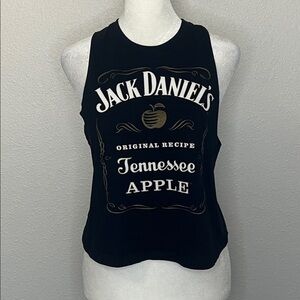 Jack Daniels Cut Off Tank Top Black Size Small